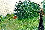 Carl Larsson suzanne som roda korssyster-syrener vid farfarsgarden